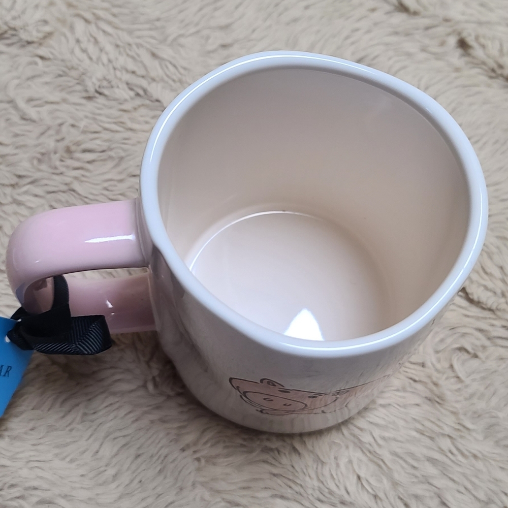 Vintage Rae Dunn Cute Pink Pig Mug with Lid, Pixar Colab Hamm With Tags - Picture 7 of 14